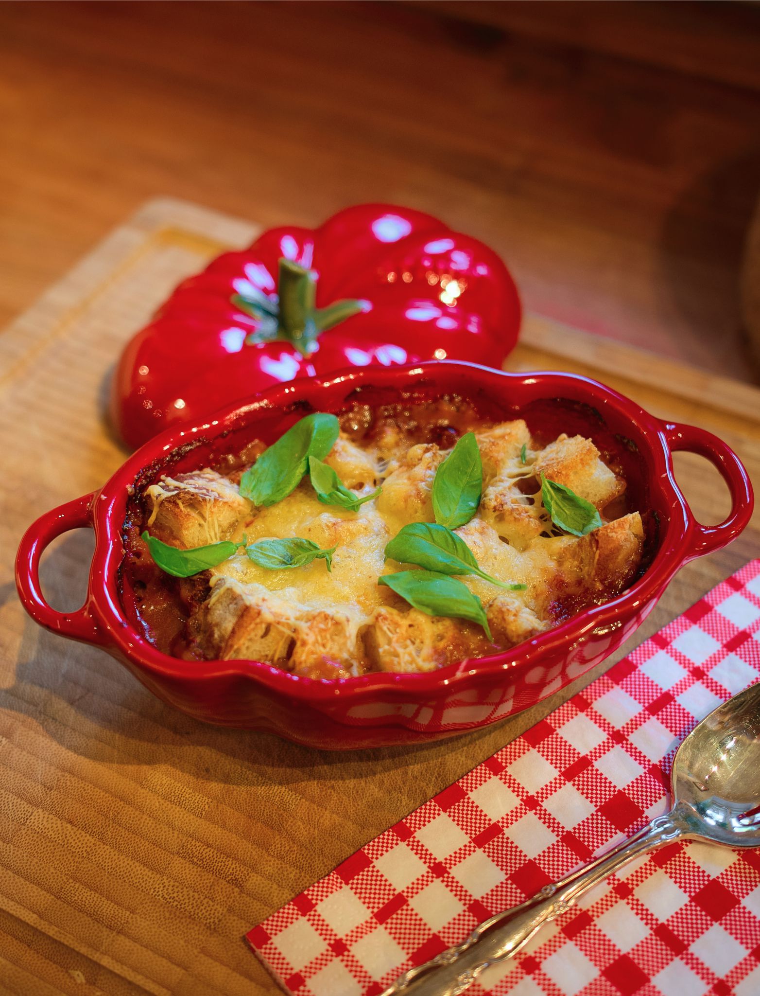 gratineret tomatsuppe